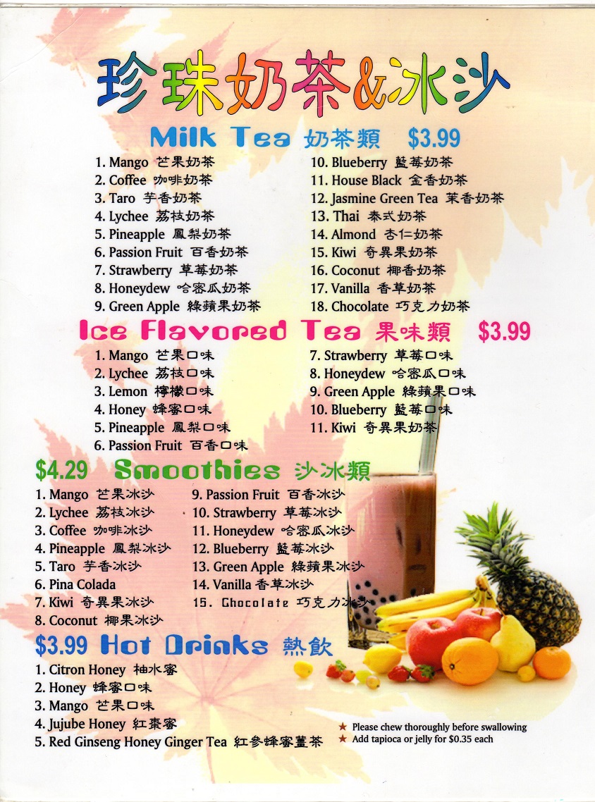 Menu Mr K Cafe